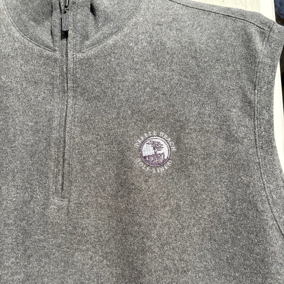 Carnoustie Pebble Beach quarter zip vest gray Large - Picture 6 of 14